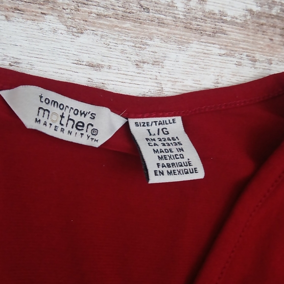 Tomorrows Mother Maternity V Neck Long Sleeve Top - Picture 6 of 11